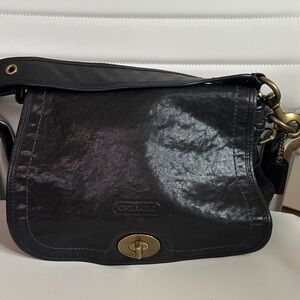 Coach Black Leather Crossbody Bag